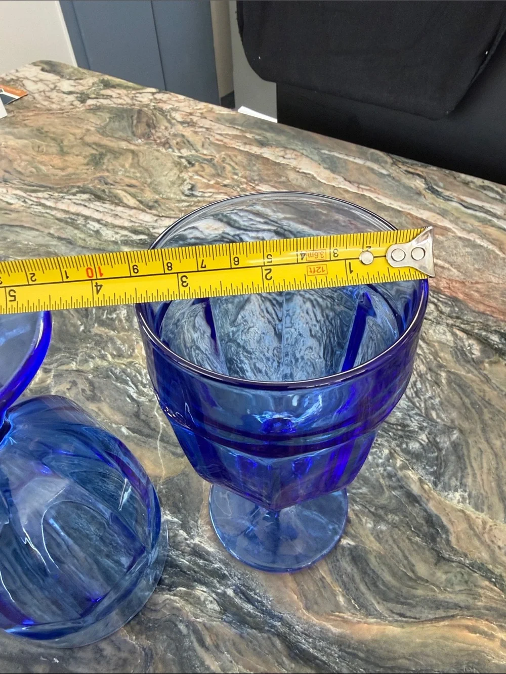 Libbey Cobalt Blue Stemmed Glasses - Set of Two